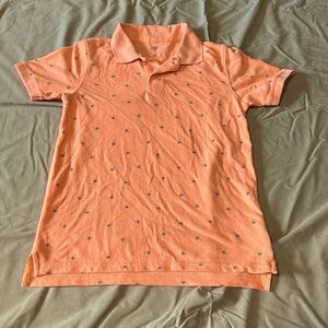 Gap Kids Pique Polo, Palm Tree Print, Sz Lg (10-11)